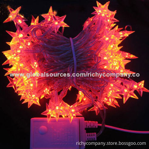 Christmas lights, 10m 100 pentastar LEDs string light